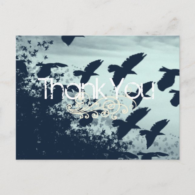 Carte Postale Merci - Oiseaux en Vol - (Devant)