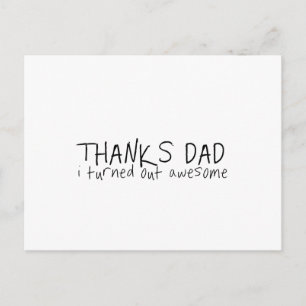 Carte Postale Merci papa... Fête des pères cadeau
