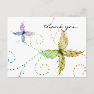 Carte postale Merci papillons
