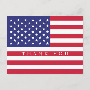 Carte Postale Merci patriotique américain