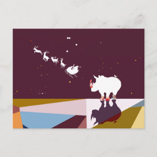 CARTE POSTALE MERCI PÈRE NOËL