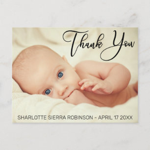 Carte Postale Merci   Photo bébé moderne douce