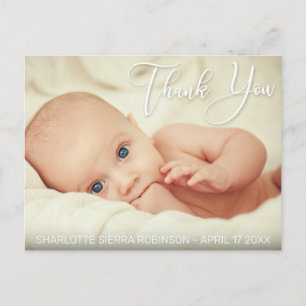 Carte Postale Merci   Photo bébé moderne douce