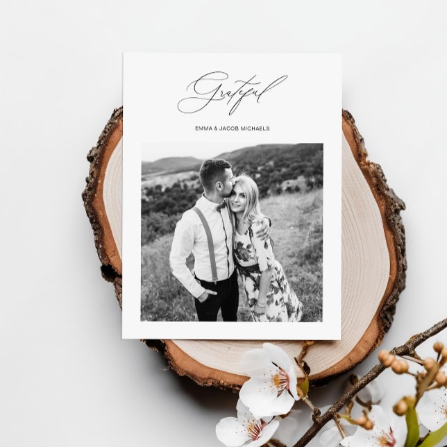 Carte Postale Merci photo du Mariage tout simplement reconnaissa (Créateur téléchargé)