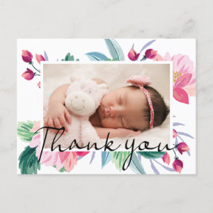 Carte Postale Merci photo Faire-part de naissance bébé