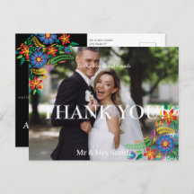 Carte postale Merci Photo Fleurs Mexicaines