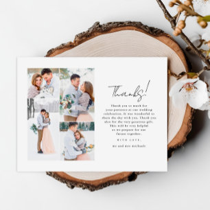 Carte Postale Merci photo Mariage blanc simple