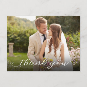 Carte Postale Merci photo Mariage horizontal