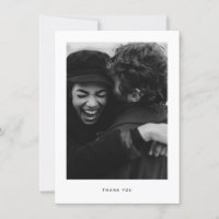 Carte postale Merci photo Mariage minimaliste