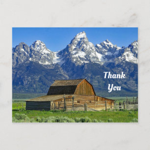 Carte Postale Merci photo paysager des montagnes Rustic Barn
