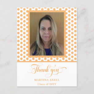 Carte postale Merci photo Peach Graduation