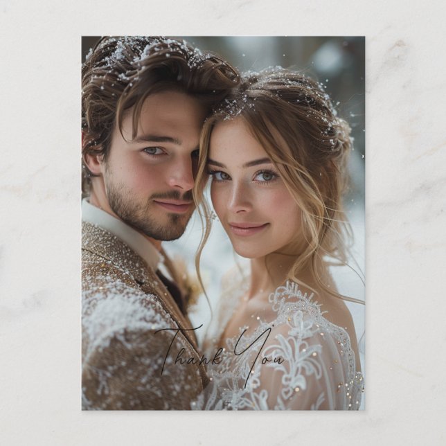 Carte Postale Merci, photo personnalisée (Devant)