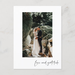 Carte postale Merci photo verticale Love Gratitude