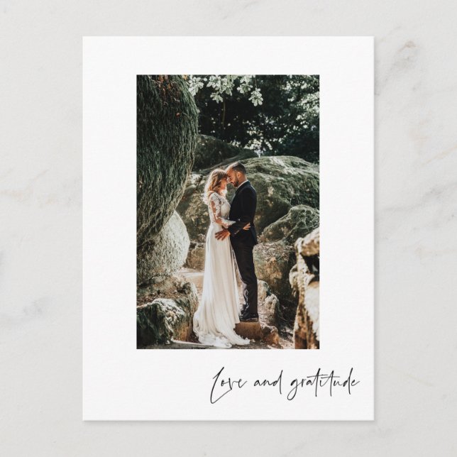 Carte postale Merci photo verticale Love Gratitude (Devant)