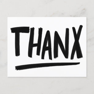 Carte Postale MERCI Pinceau grossier Merci PERSONNALISÉ  