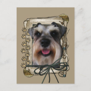 Carte Postale Merci - Poches de pierre - Schnauzer