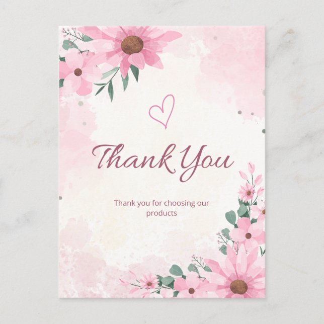 Carte Postale Merci pour choisir nos produits (Devant)