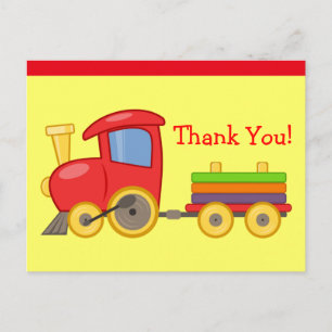 Carte Postale Merci pour enfants Train de jouets pour enfants