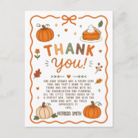 Merci pour la Baby Shower de Cutie Pie Pumpkin