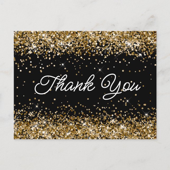 Carte Postale Merci pour le script d'anniversaire 21 ans paillet (Devant)
