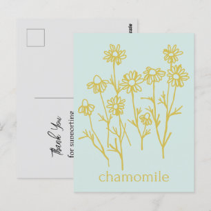 Carte Postale Merci Pour Le Soutien De Mon Entreprise Chamomile