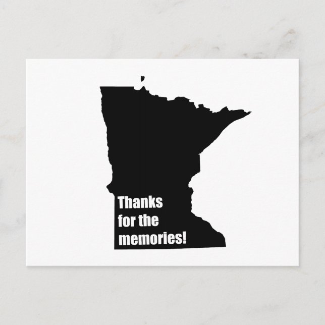 Carte Postale Merci pour les souvenirs du Minnesota (Devant)