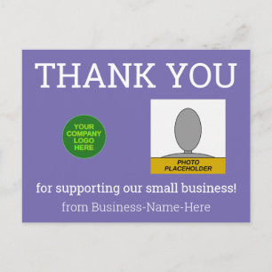 Carte postale "MERCI" pour petites entreprises mod