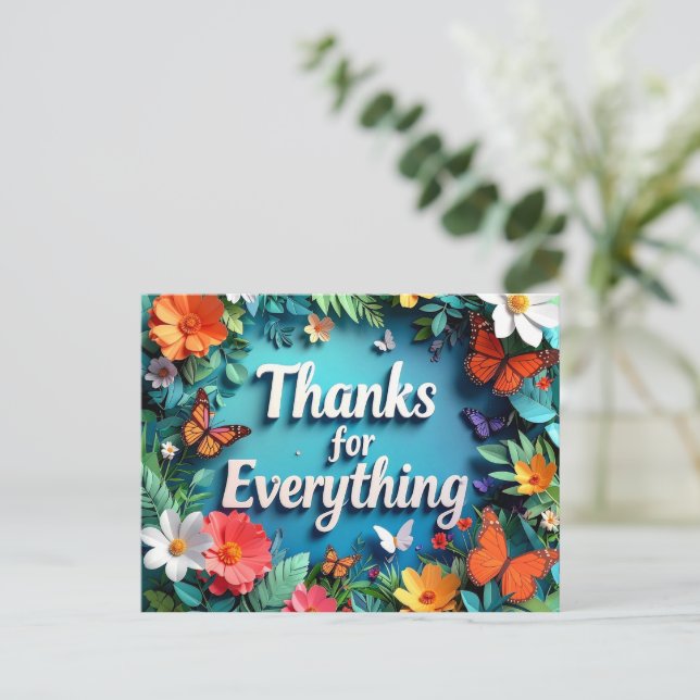 Carte Postale Merci pour Tout (Debout devant)