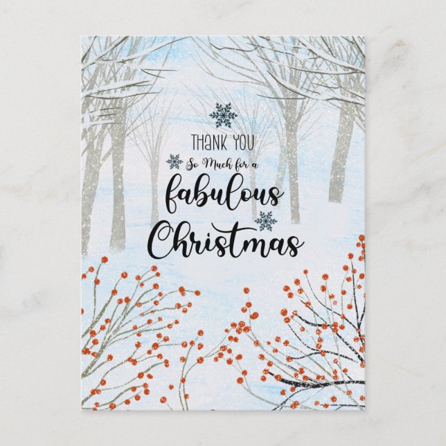 Carte Postale Merci pour un Noël fabuleux  (Devant)