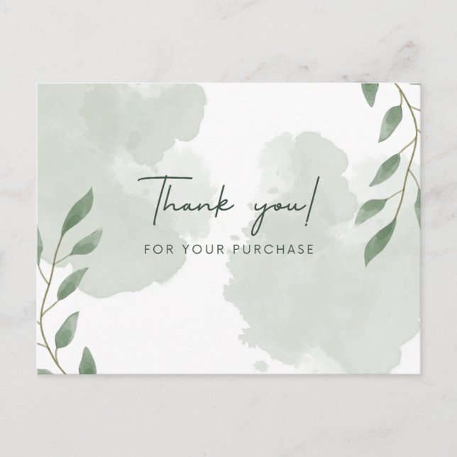 Carte Postale Merci pour votre achat (Devant)