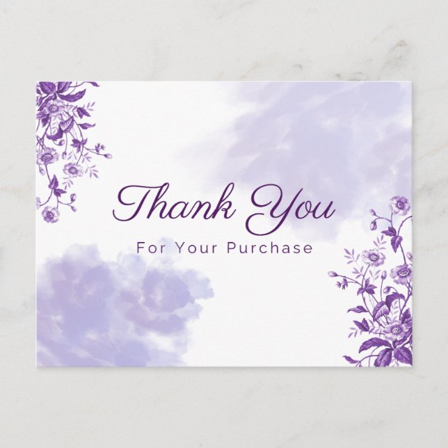 Carte Postale Merci pour votre achat (Devant)