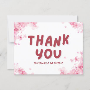 Carte Postale Merci pour votre aide et votre soutien