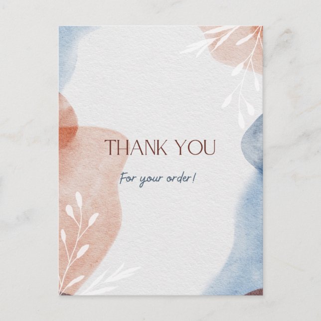 Carte Postale Merci pour votre commande  (Devant)