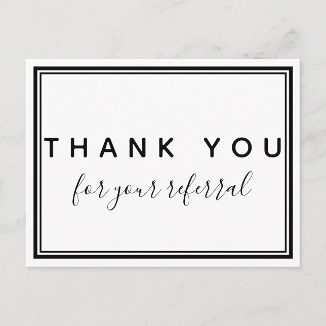 Carte Postale Merci pour votre recommandation, Chiropratique (Devant)