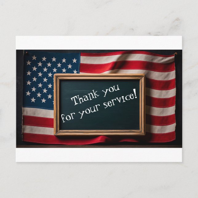 Carte Postale Merci pour votre service ! (Devant)