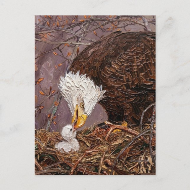Carte Postale Merci pour votre service Eagle Painterly (Devant)