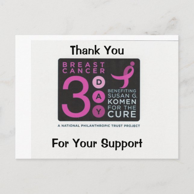 Carte Postale Merci Pour Votre Soutien - Customisé (Devant)