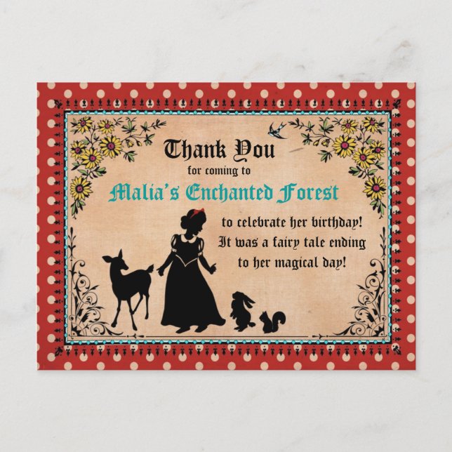 Carte postale Merci Princess Fairy Tale (Devant)