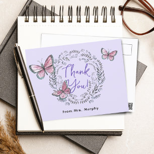 Carte Postale Merci Professeur Papillon