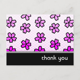 Carte Postale merci : rétro floral :