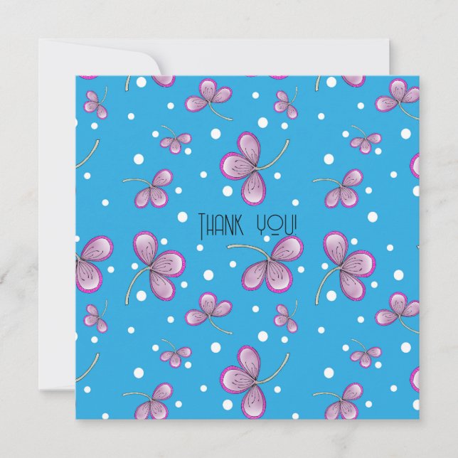 Carte postale Merci rose Whimsical (Devant)