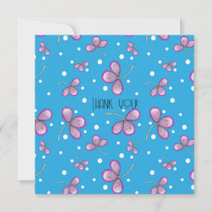 Carte postale Merci rose Whimsical