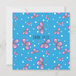 Carte postale Merci rose Whimsical