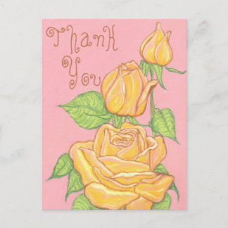 Carte postale Merci Roses Jaunes 2