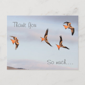 Carte Postale Merci rouge