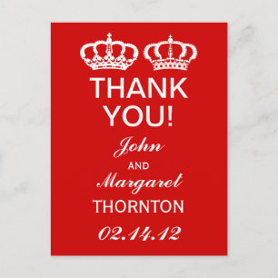 Carte Postale Merci royal rouge