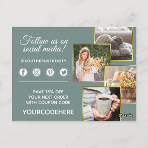 Carte Postale Merci Rustique Coton Sud 4-Photo