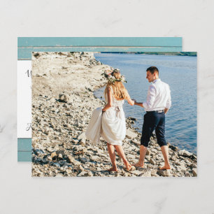 Carte Postale Merci Rustique Turquoise Plumes Boho Flèche