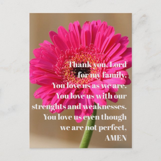 Carte postale - Merci Seigneur (Devant)