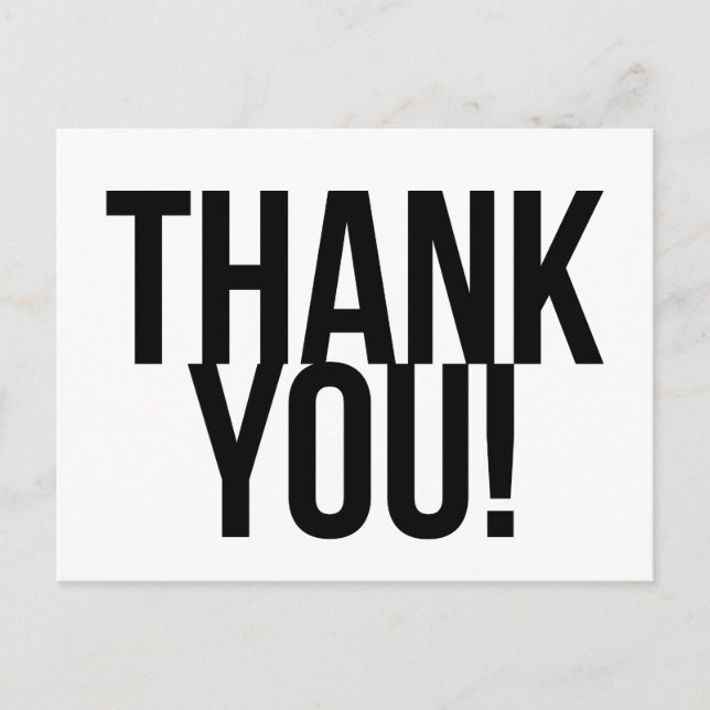 Carte Postale Merci simple (Devant)